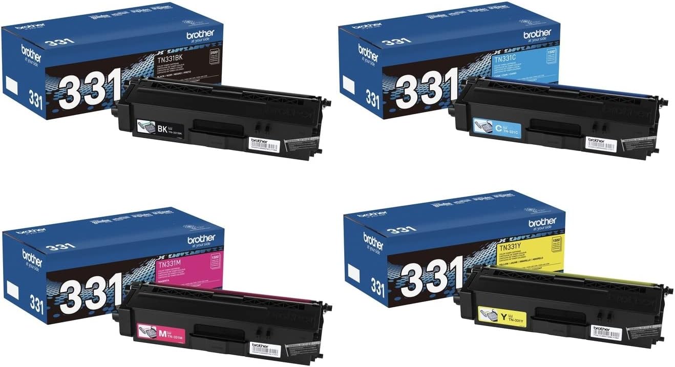BROTHER TN-331 BLACK CYAN MAGENTA YELLOW