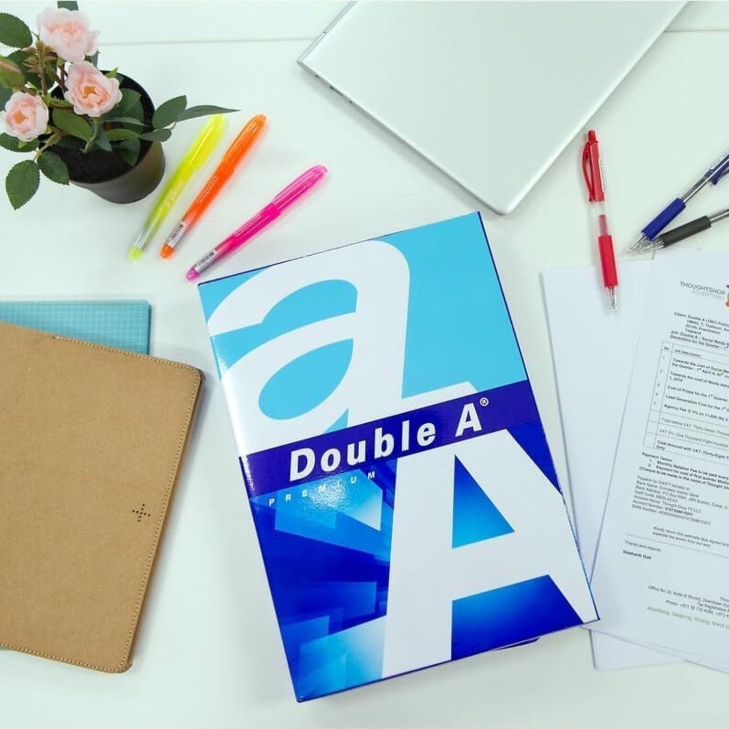 Printing Paper A4 - 500 Sheets - 80GSM- Dimensions 8.3" x 11.7" - White
