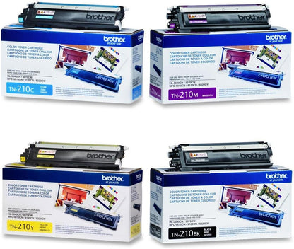 BROTHER TN-210 BLACK CYAN MAGENTA YELLOW SET