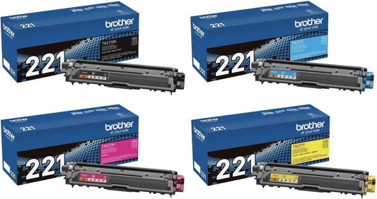 BROTHER TN-221 4 PACK SET(BLACK CYAN MAGENTA YELLOW)