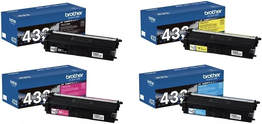 BROTHER TN-433 BLACK CYAN MAGENTA YELLOW SET